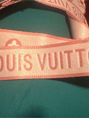 Louis Vuitton Pink Ribbon Crossbody Strap